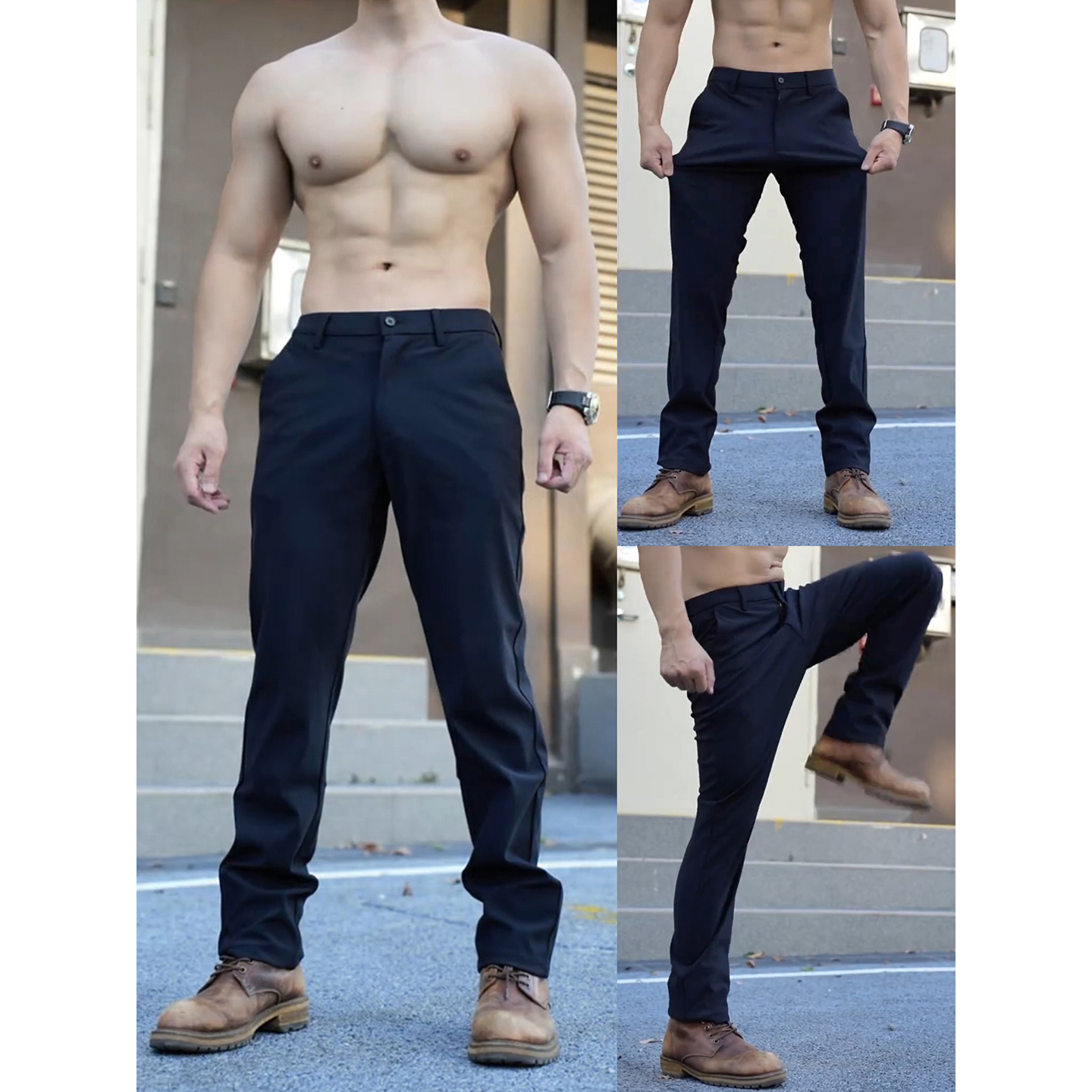 那不勒斯dk西裤男士弹力高档裤子