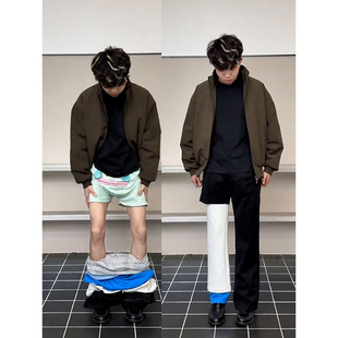 cleanfit黑色加绒西装裤垂坠感高级感弯刀裤子矮个子显高微喇西裤