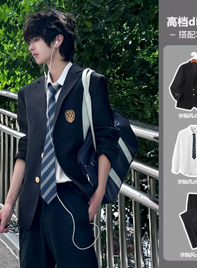 日系学院风校供西装dk制服jk套装男青少年成人礼服装英伦雅痞西服