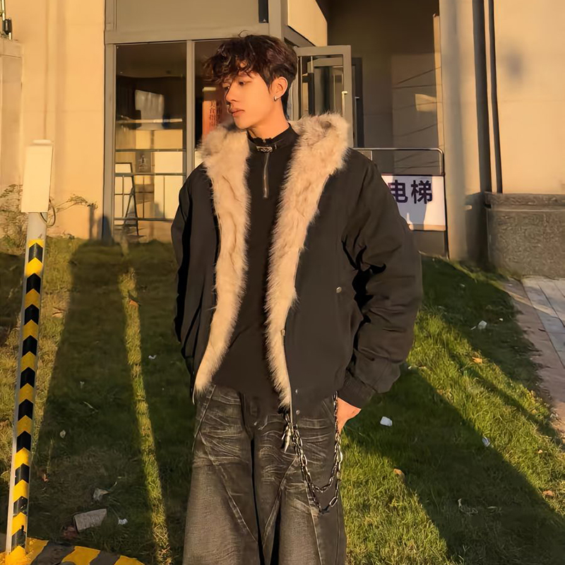 行星世界座山雕夹克棉服加厚美式