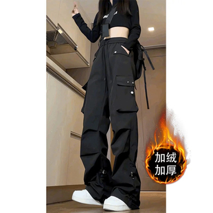 防风防水户外冲锋裤男女款秋冬美式多口袋工装裤子加绒加厚伞兵裤