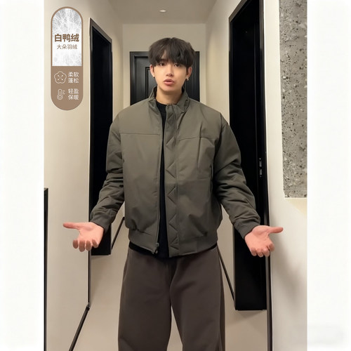 美式三防教练夹克羽绒服男冬季