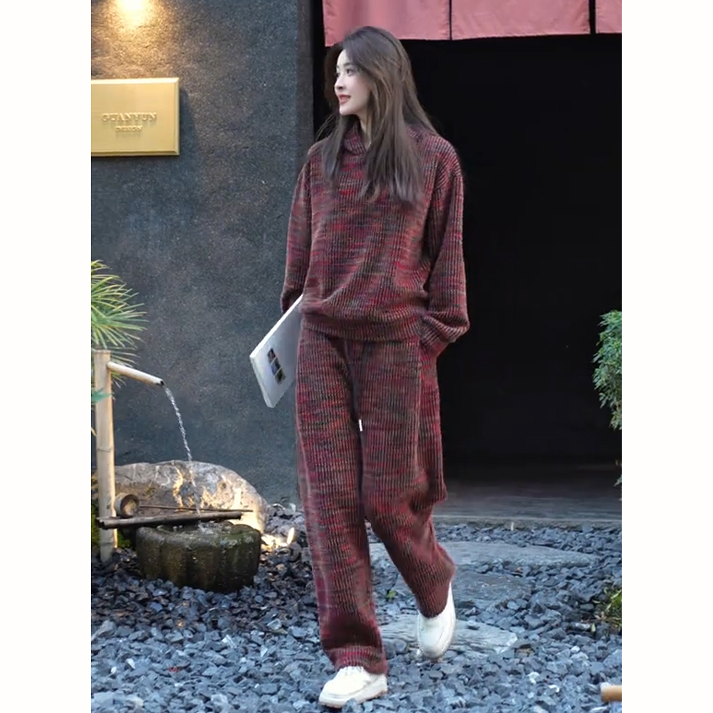 加绒加厚重磅卫衣裤子两件套套装