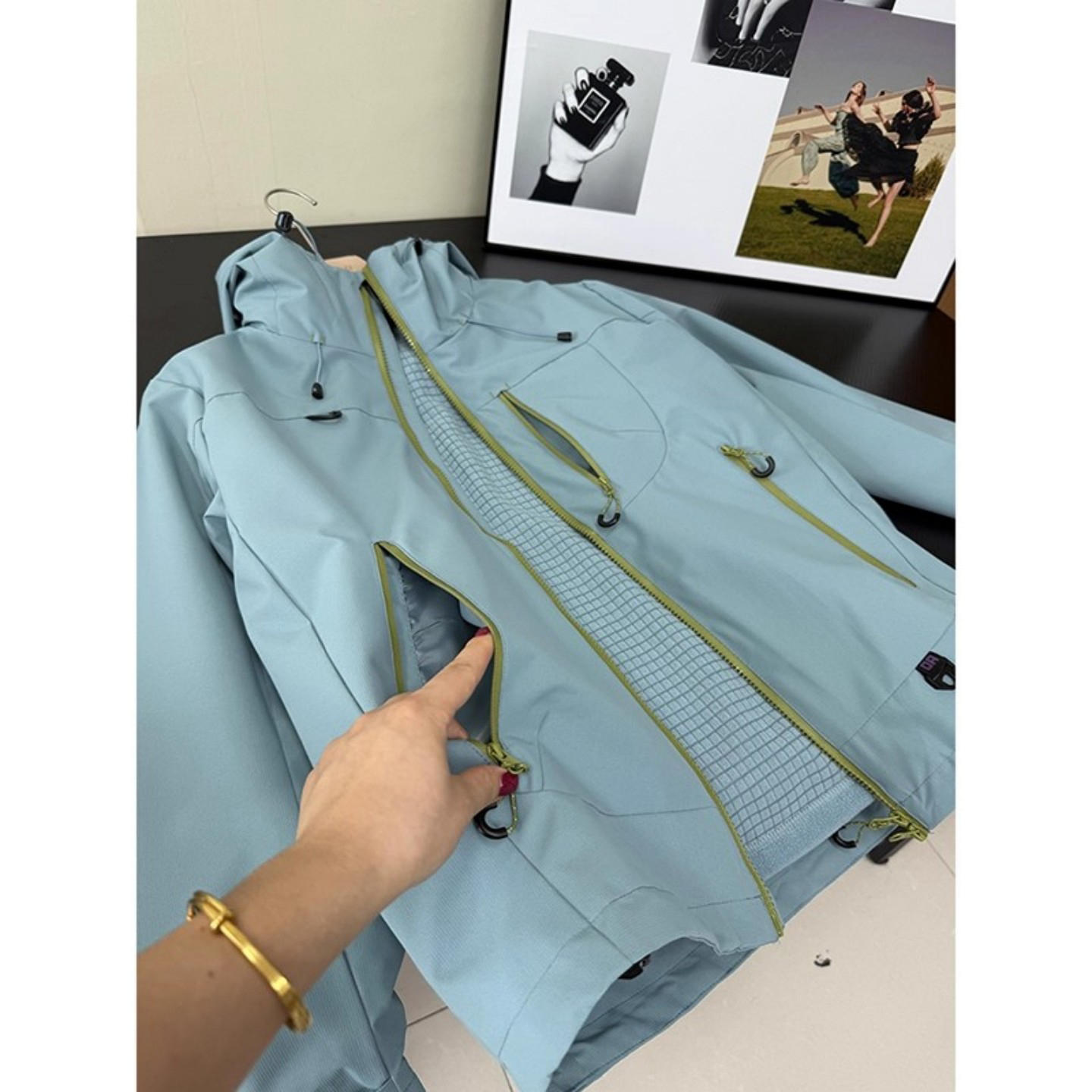 芥岚灰户外软壳冲锋衣男女秋季