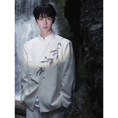 新中式男装国风独特小西服高级感