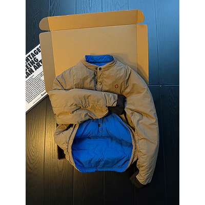 两面穿O标轻量羽绒棉服男款冬季