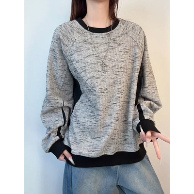 美式复古扎染重磅卫衣男秋冬