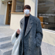 风衣中长款 英伦风海马毛大衣男款 秋冬高级感韩系西装 加厚毛呢外套