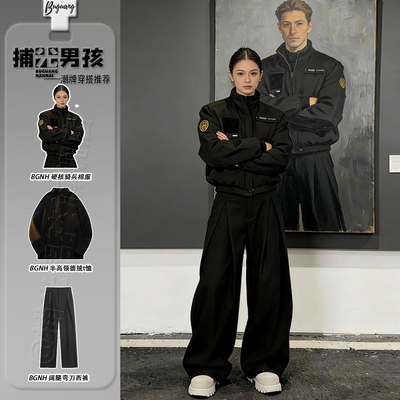 魔术贴轻骑兵棉衣男款冬季美式