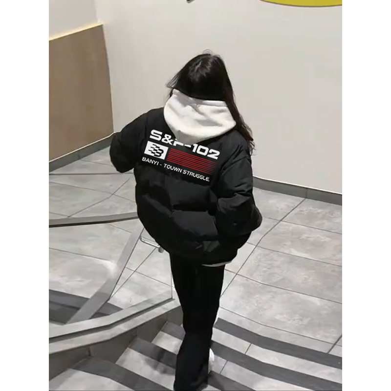 美式高街hiphop羽绒服男冬季加厚