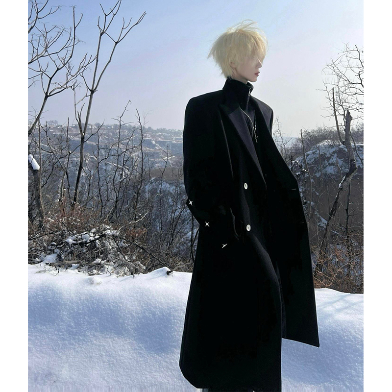 柴斯特毛呢大衣男英伦风长款风衣