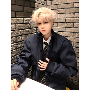 美式bomber短款飞行夹克棉服男款冬季加厚帅气穿搭立领棒球服外套