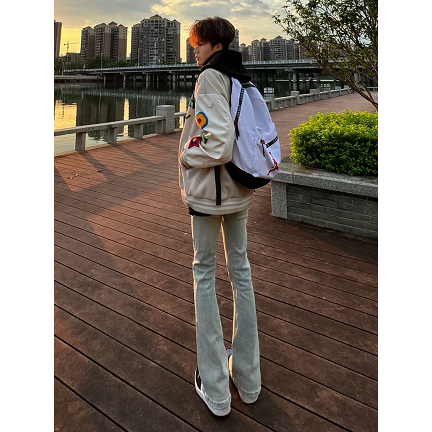美式高街vibe牛仔裤男款秋季高裆