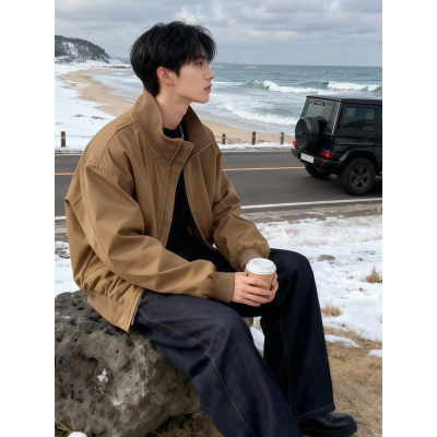 美拉德立领廓形羽绒棉服男款冬季