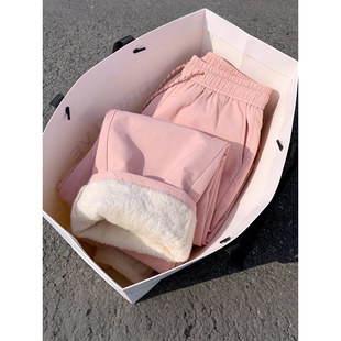 东北零下40度防风棉裤男冬季外穿羊羔毛绒保暖裤子户外三防滑雪裤