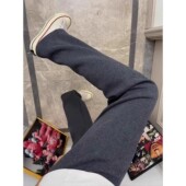 重磅高克重碳素磨毛裤 显瘦直筒长裤 子男秋冬垂感加绒糯米裤 子修身