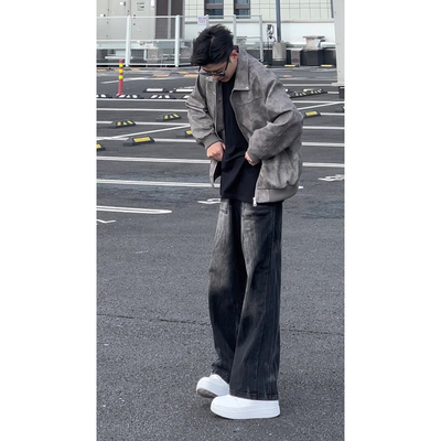 美式复古vibe渐变色牛仔裤男款