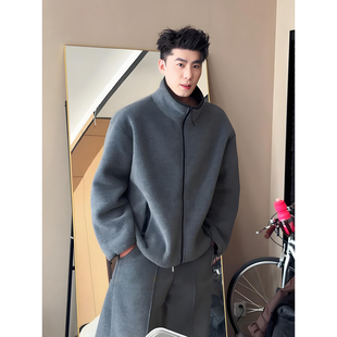 高级感套装 灰色摇粒绒卫衣套装 重磅运动卫裤 美式 搭配一整套 男冬季