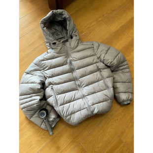 银灰色轻便排骨羽绒棉服男款冬季加厚保暖防寒服短款连帽夹克棉衣