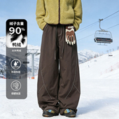 户外轻量化羽绒裤 男款 东北零下40度弯刀滑雪裤 美式 机能徒步冲锋裤