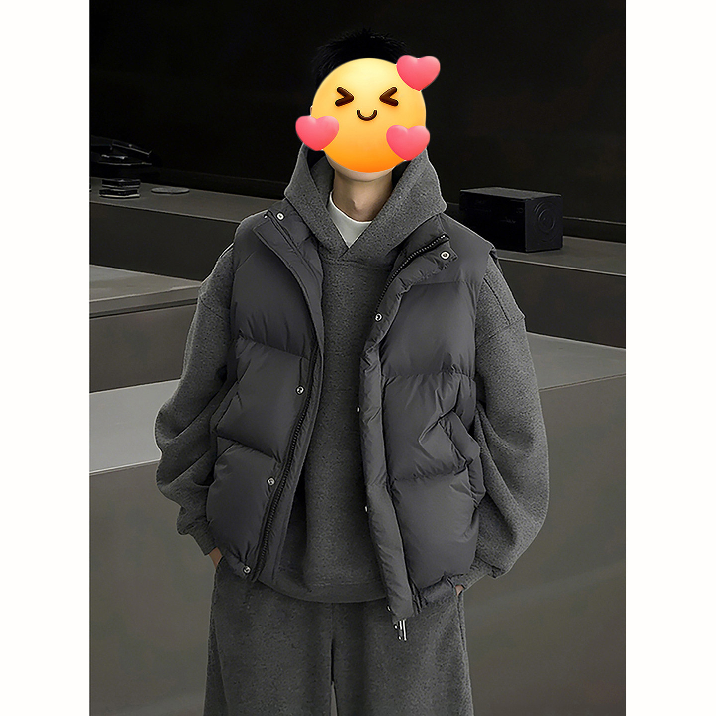 立领短款羽绒马甲男款轻薄外穿