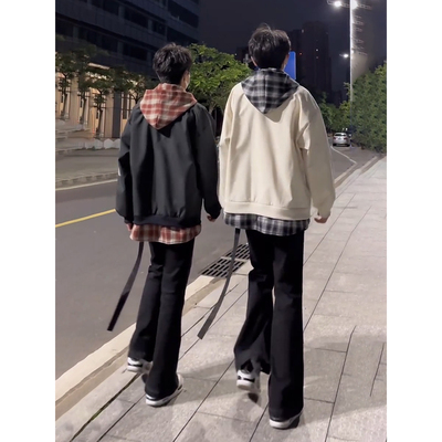 黑色微喇牛仔裤男生高个子裤子