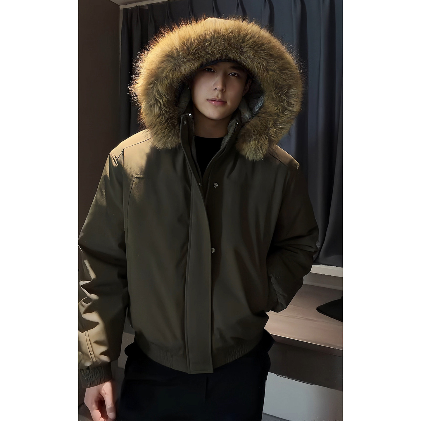 美式大毛领羽绒座山雕棉服外套男款冬季美式90新国标白鸭绒羽绒服,男装,羽绒服,淘宝优惠券,粉丝福利购,淘宝优惠卷