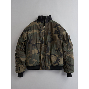 军迷彩ma1飞行夹克棉服男款冬季美式bomber棉衣双面穿设计感外套