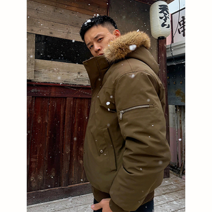 美式狼王座山雕毛绒外套男款冬季极寒零下40度棉服硬核工装厚棉衣