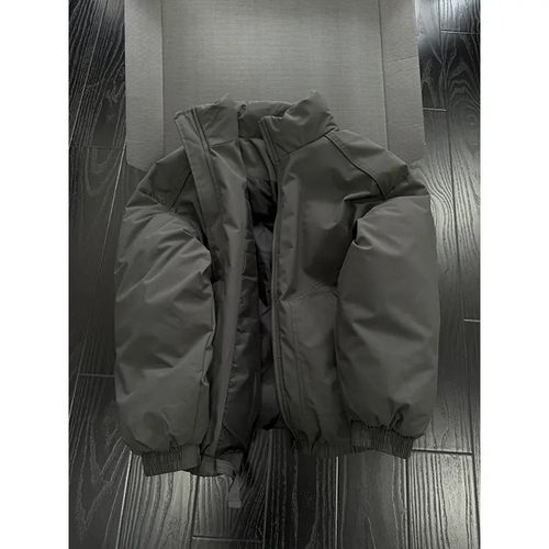 深灰色美式飞行夹克棉服男秋冬