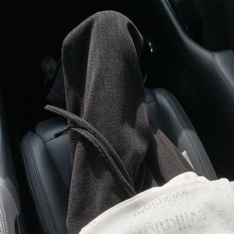麦穗纹重磅阔腿卫裤春秋直筒修身