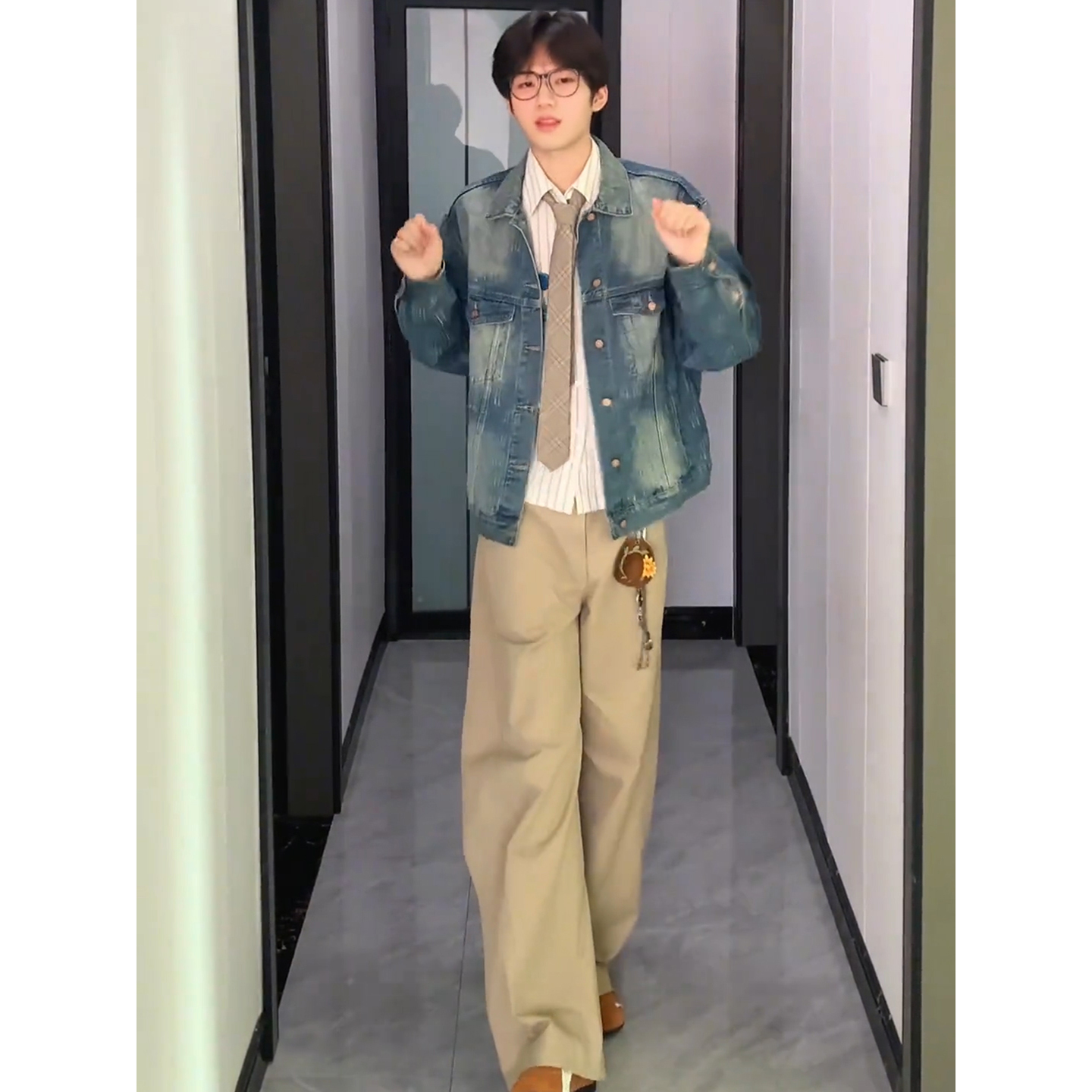 美式水洗做旧牛仔外套男女款秋季