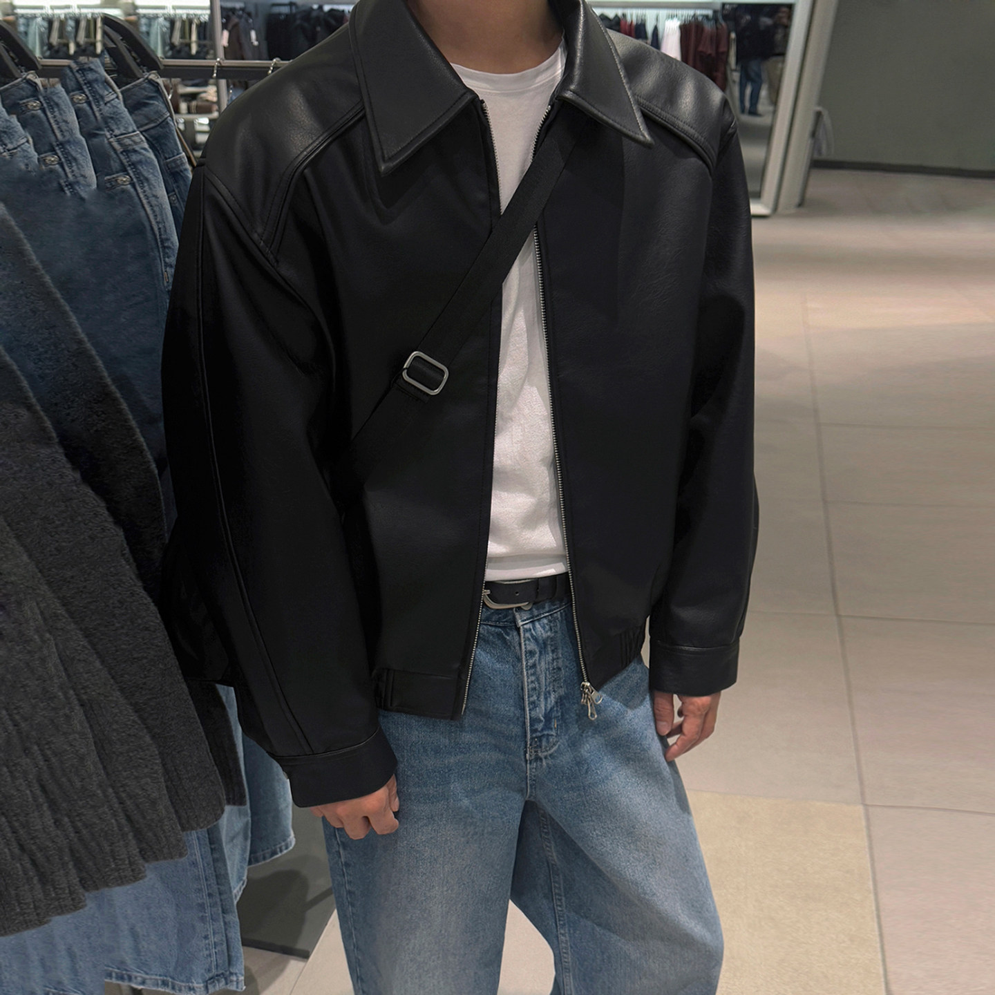 美式复古皮衣男款秋冬季高级感痞帅夹棉外套韩系短款翻领机车夹克,男装,皮衣,淘宝优惠券,粉丝福利购,淘宝优惠卷