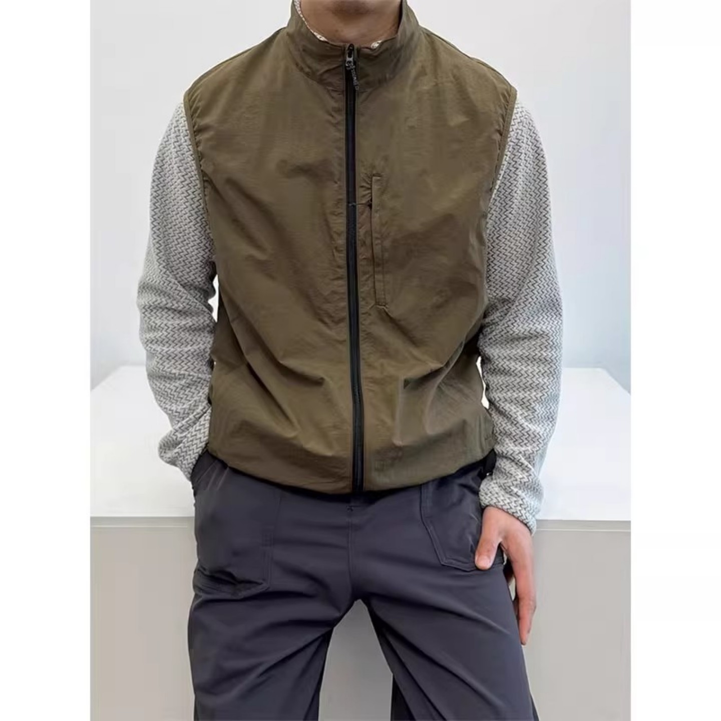 户外三合一软壳冲锋工装马甲男