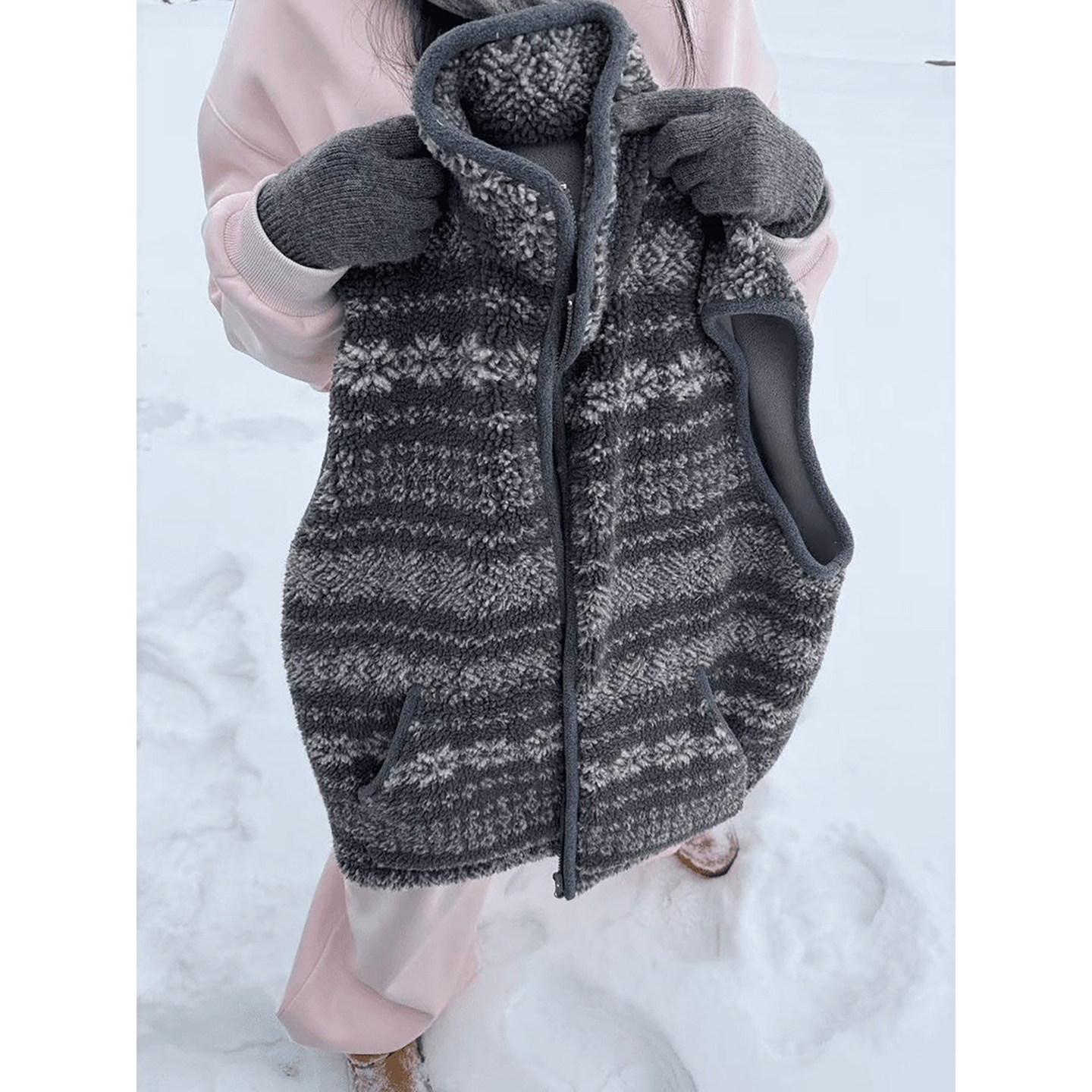 费尔岛羊羔毛马夹背心男款冬季加厚保暖滑雪马甲叠穿运动棉服外套,男装,常规马甲,淘宝优惠券,粉丝福利购,淘宝优惠卷