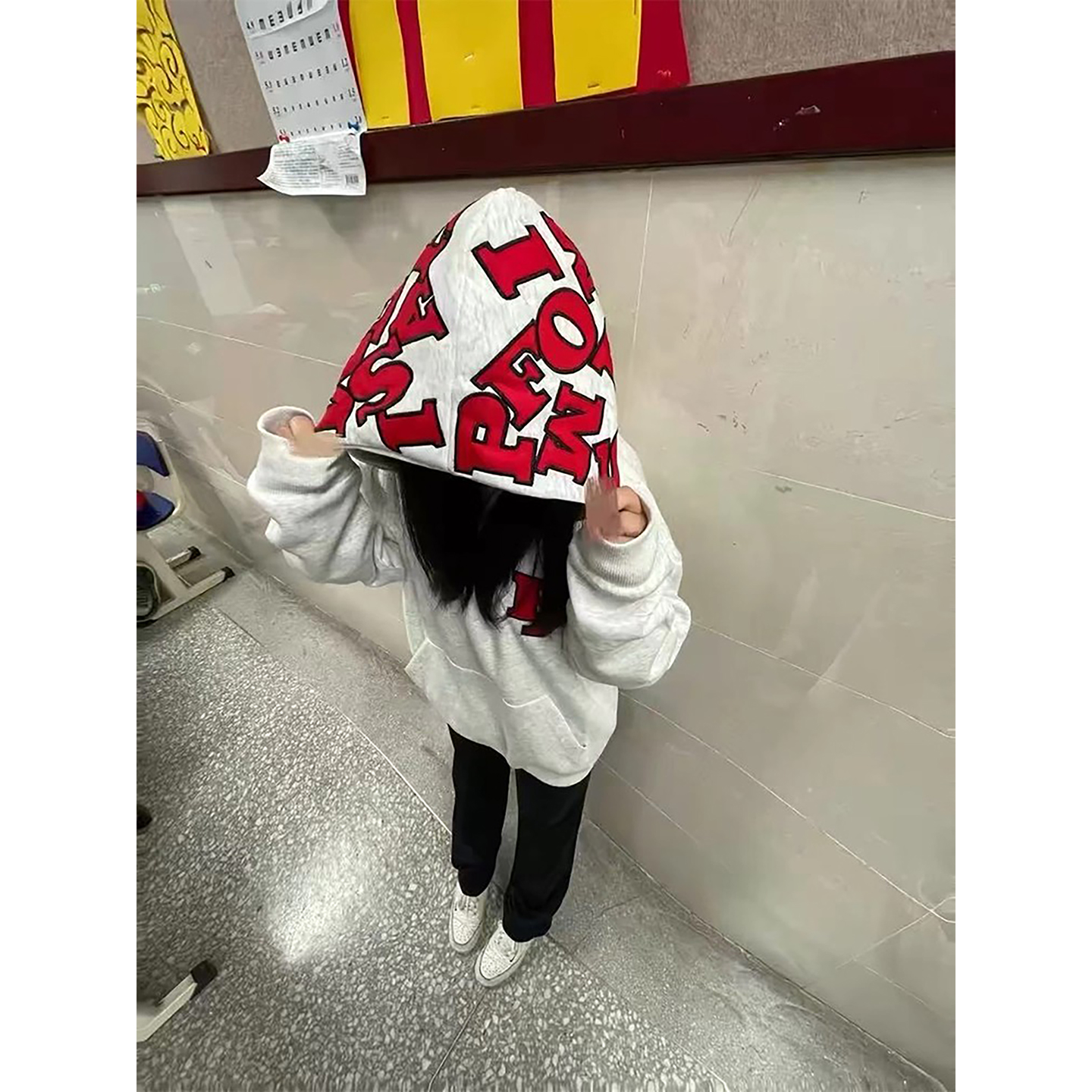 美式高街满印连帽卫衣男秋冬潮牌