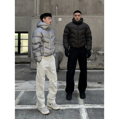 美式机甲排骨羽绒服男款冬季加厚