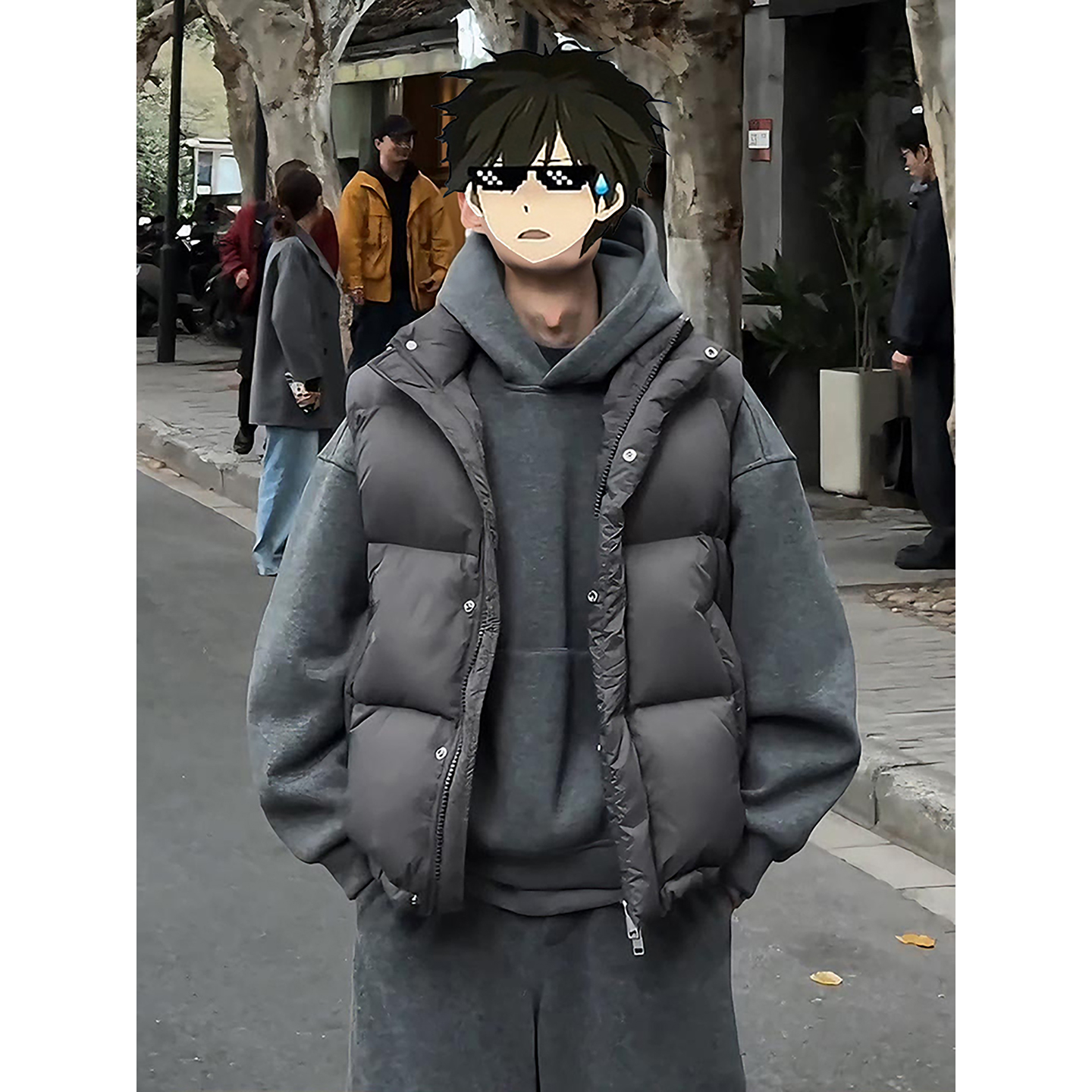 黑色立领羽绒马甲冬季保暖可外穿