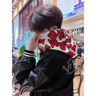 国潮美式vibe刺绣字母连帽卫衣