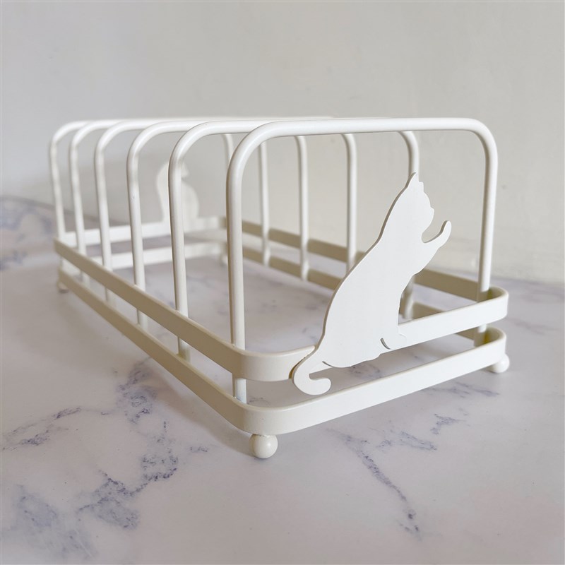 *AAlisasa*日系猫咪u厨房铁艺归置架盘子沥水置物架家庭整理收纳