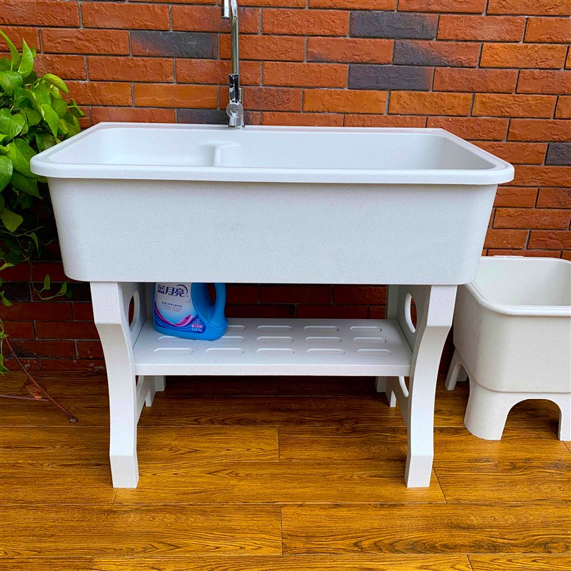 石英石洗衣c池带搓板洗衣台盆大理石一体式户外洗衣槽阳台家用水