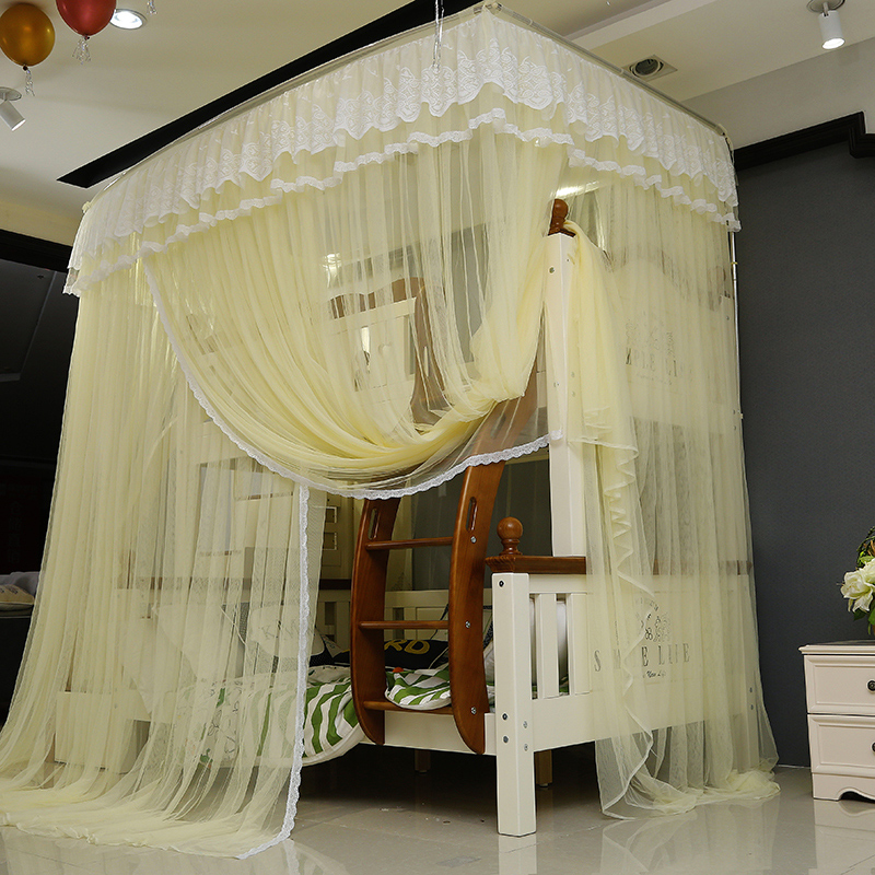 儿童子母床高低床蚊k帐上下铺梯形双层家用1.2米1.5m家用1.8伸缩