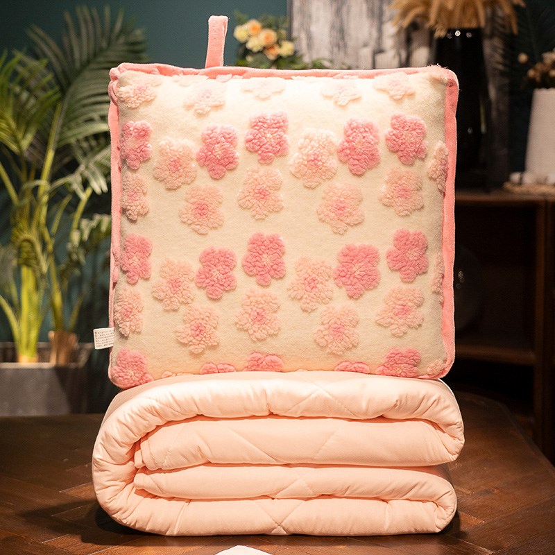 抱枕被子两用f加厚折叠毯子二合一汽车午休靠枕办公室车用午睡枕