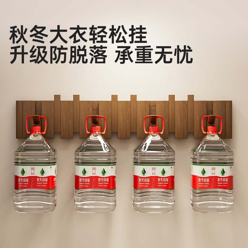 钢琴键挂衣架e墙上壁挂入户玄关门口实木进门后置物挂钩卧室衣帽