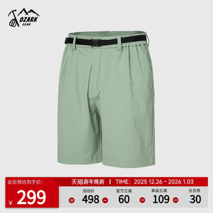 休闲裤 Ozark奥索卡短裤 休闲宽松英伦复古街头情侣款 美式 春夏新款