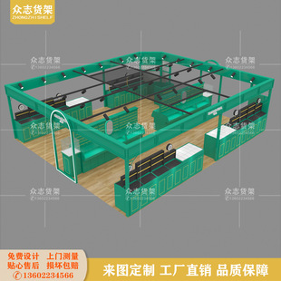 商场饰品展示柜店铺架子项链耳环货架中岛柜烤漆陈列精品中庭加工