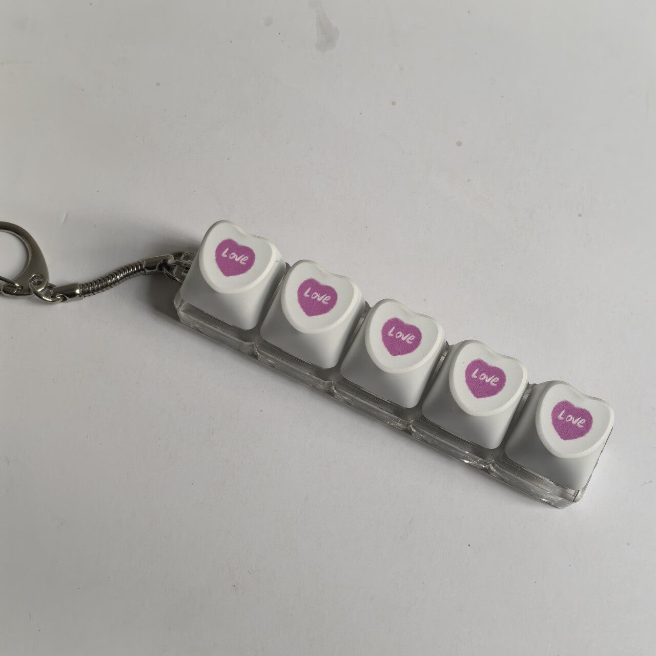 爱心1234569键带灯手指按键玩具解压手指书包挂件可定