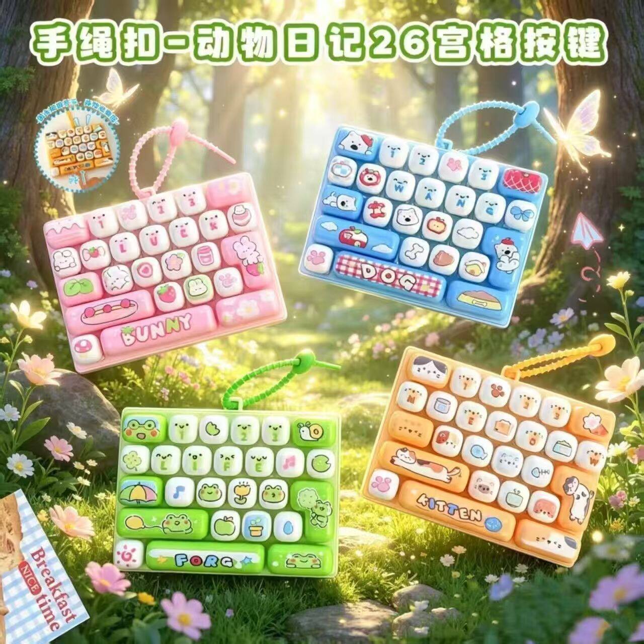 新品正版海底动物解压26宫格键盘