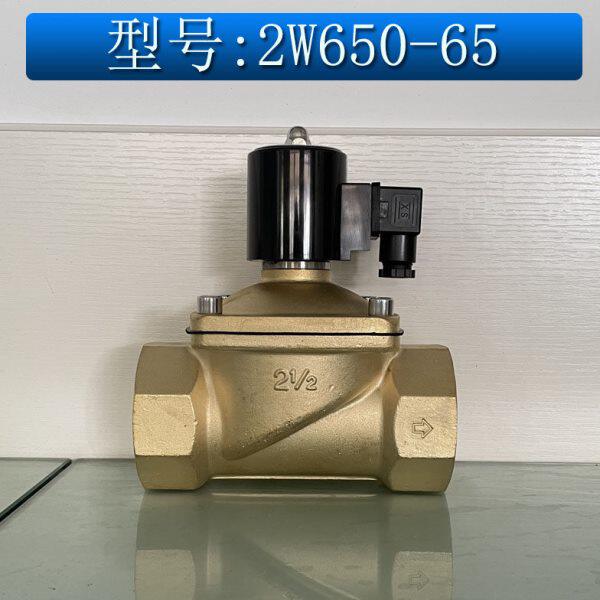全铜大口径电磁阀常闭220V24V水气阀2.5寸 2W650-65 2W800-80 3寸