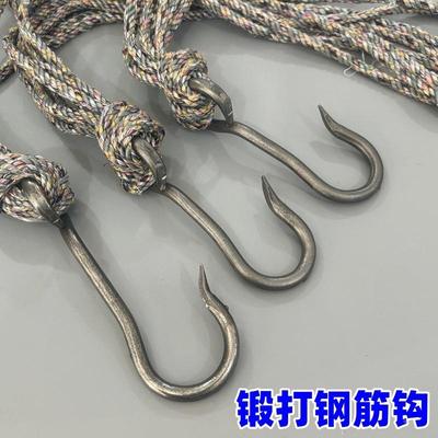 大号挑水扁担钩子钢铁钩挂钩S钩吊钩起重钩建筑工地挑土园林工具